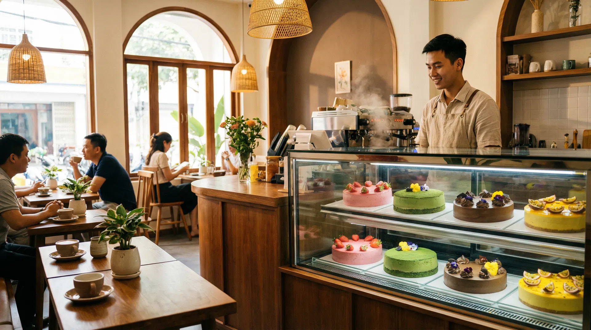 Quán Café Thêm Bánh