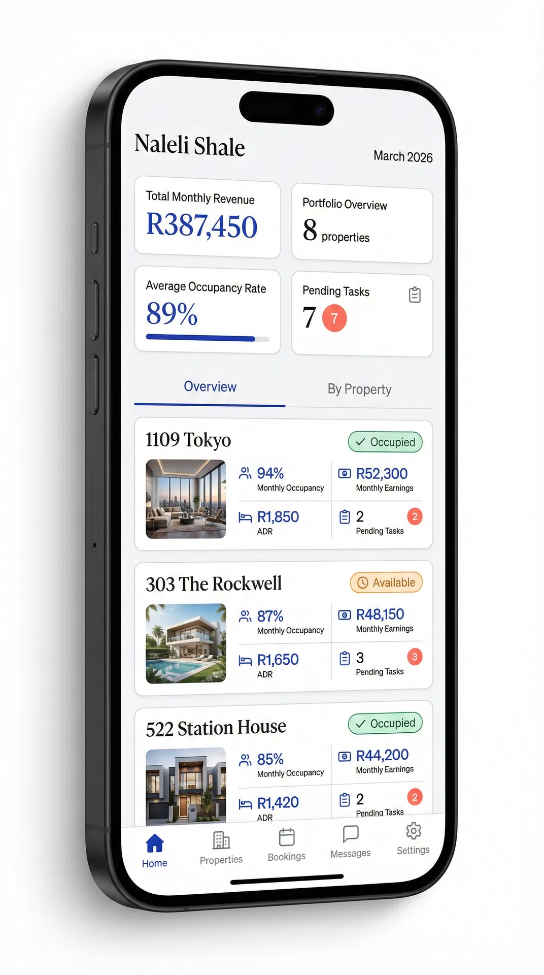 PMS Dashboard on iPhone