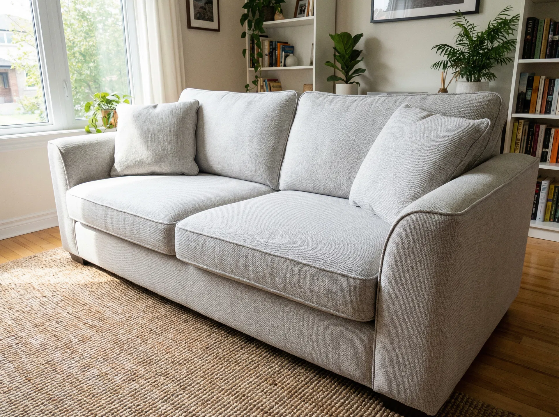 After upholstery deep cleaning by Steamly Pro