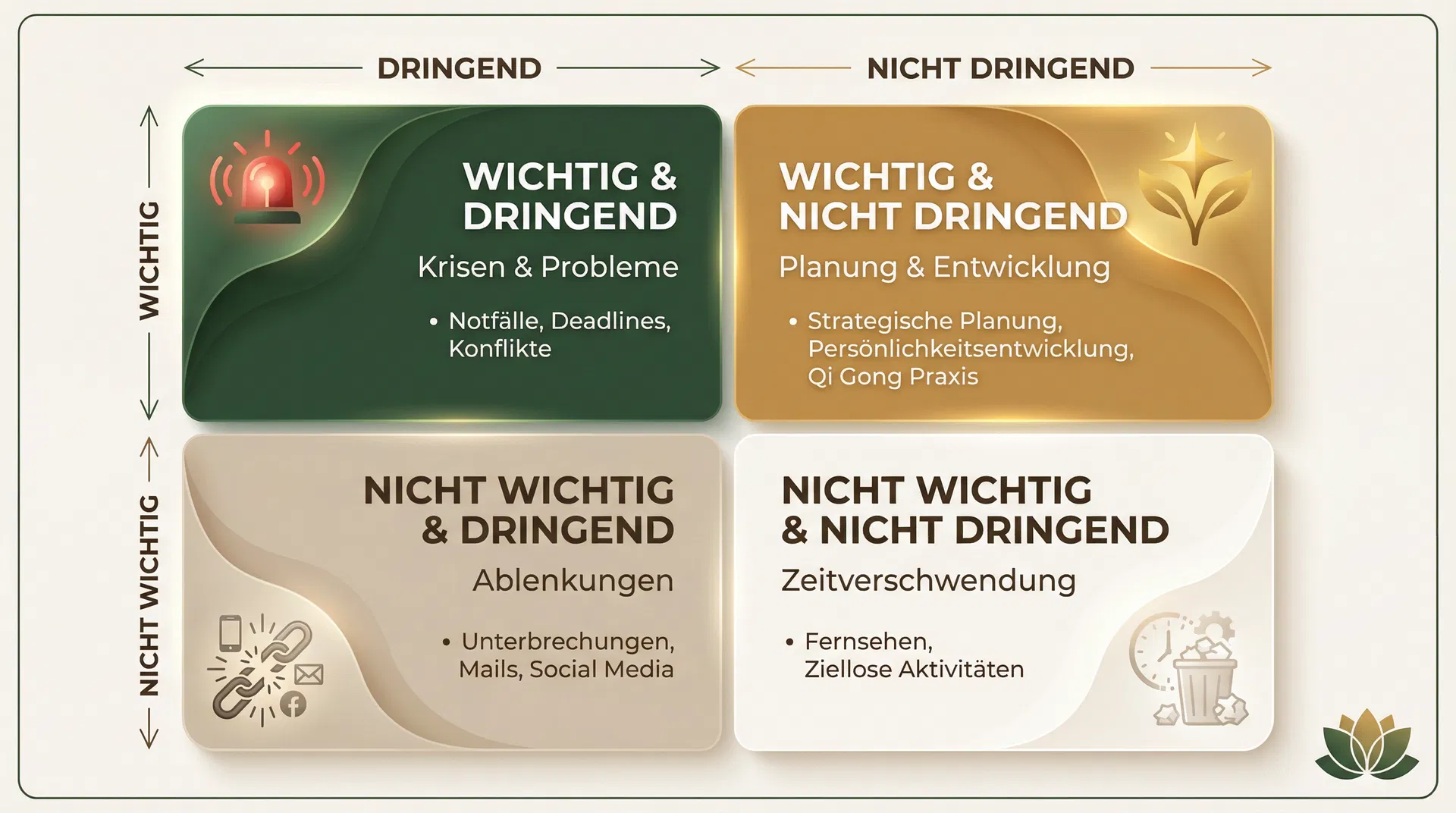 Covey Quadranten – Prioritätenmanagement