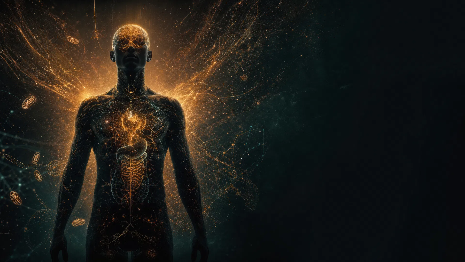 Silueta humana con energía biológica del Método Fénix