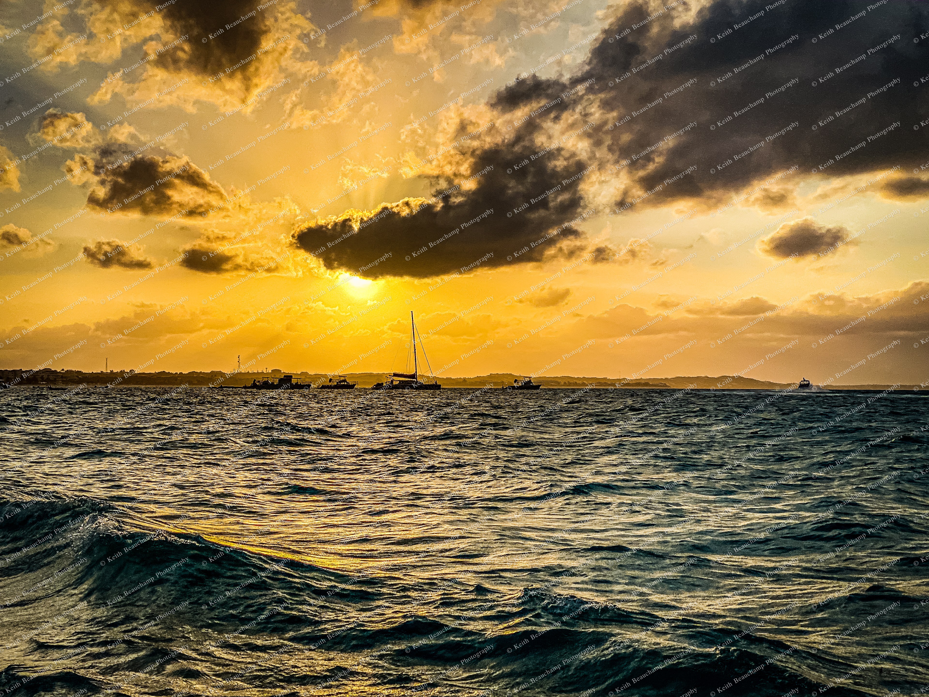 Sunset over the water - Turks and Caicos