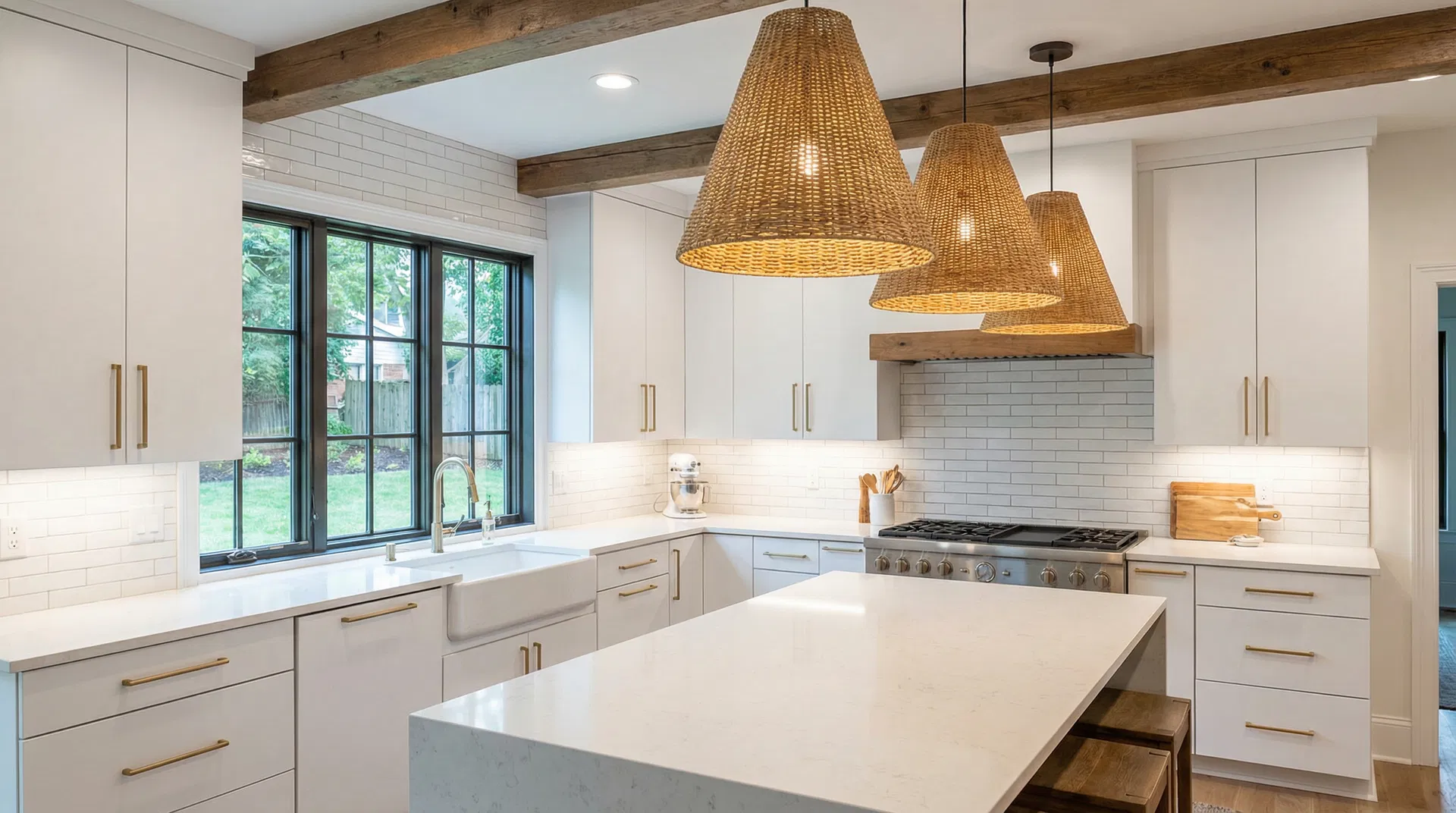 Beautiful finished kitchen cabinets