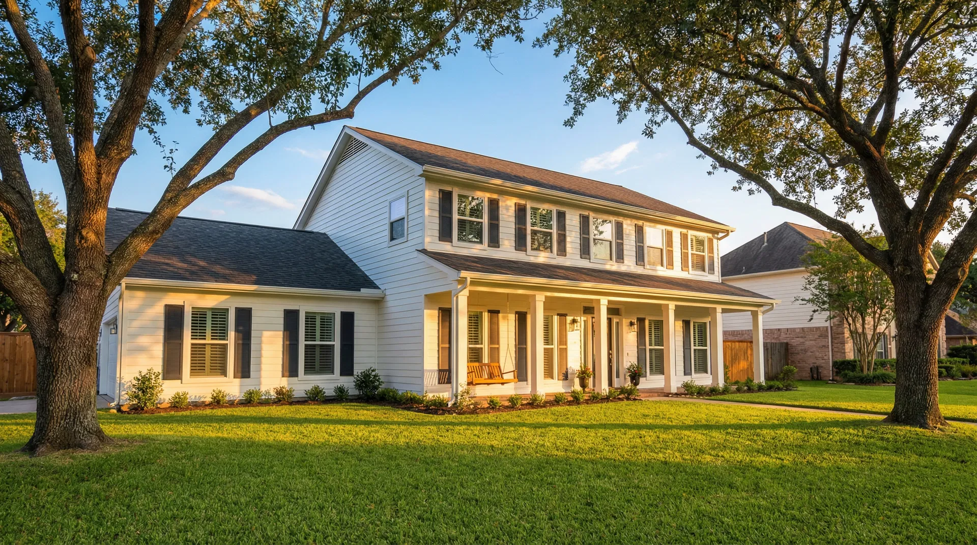 Beautiful freshly painted Houston home exterior by Wise Pro Painting