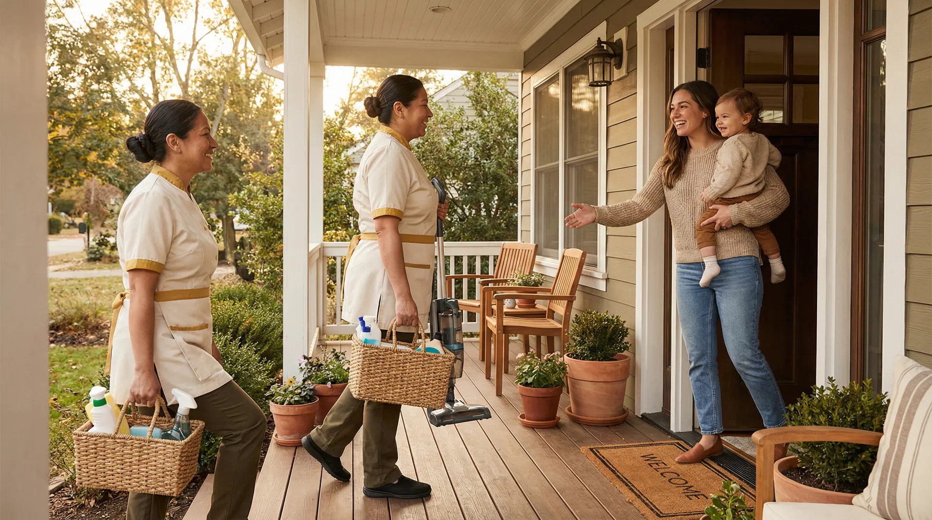 BR Services team arriving at a mother's home