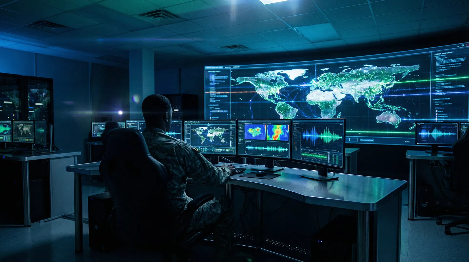 US Army command center with photonic technology