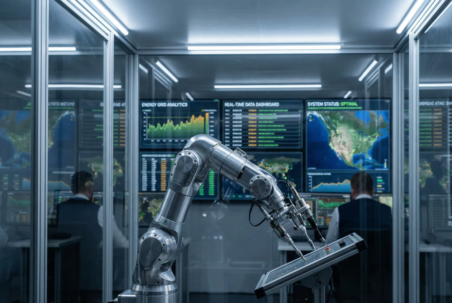 A robotic system in Dinergy's operational control center.