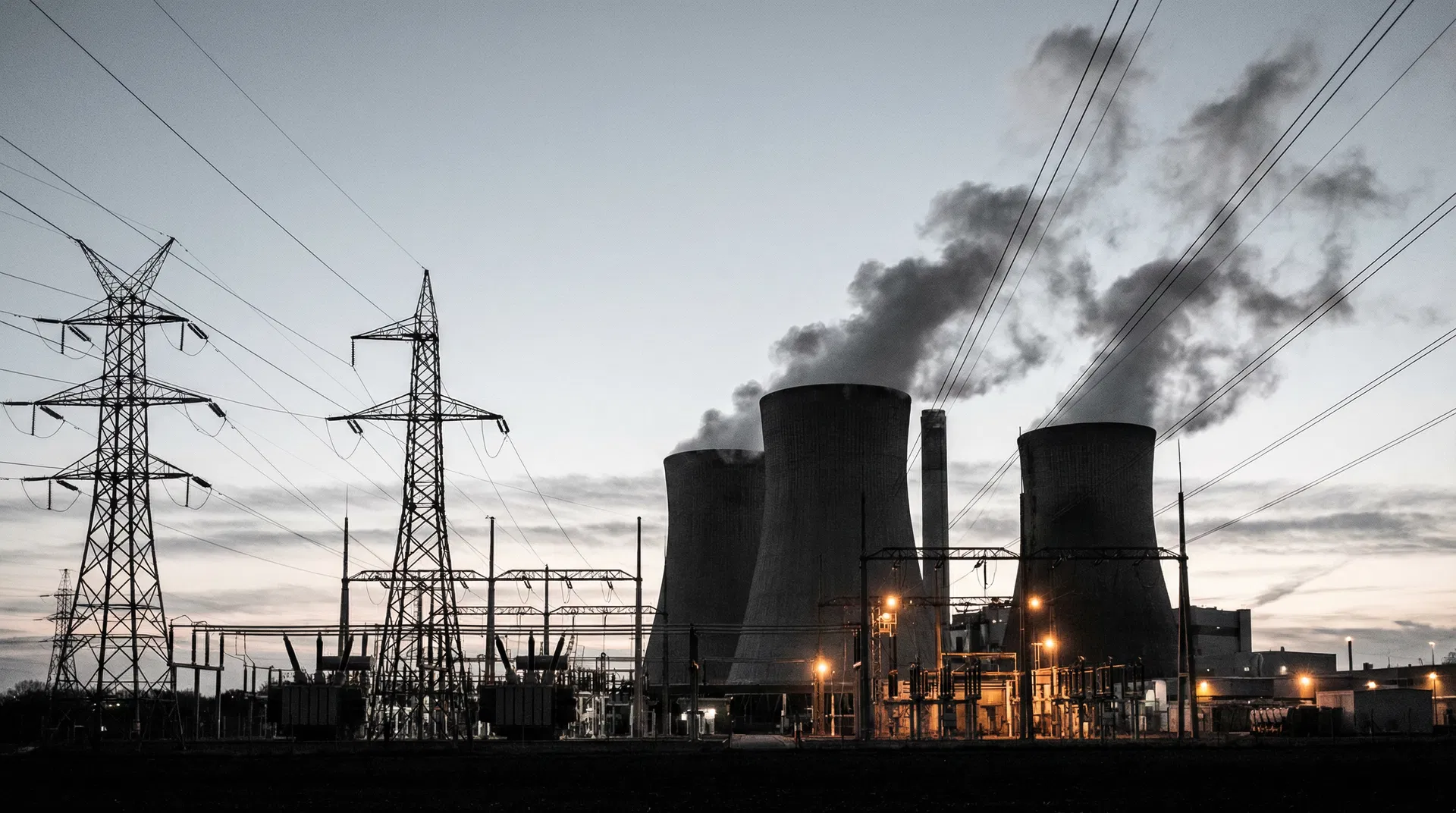 Transmission infrastructure at a Dinergy grid node.