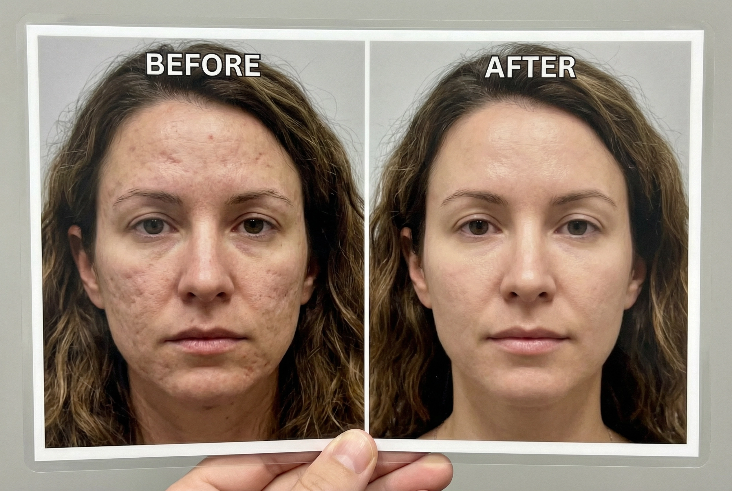 Acne scar treatment before and after results