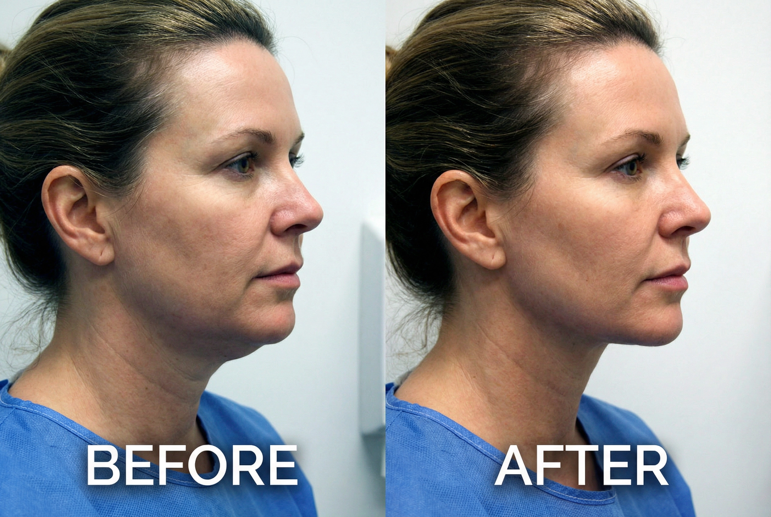 Kybella double chin reduction before and after results