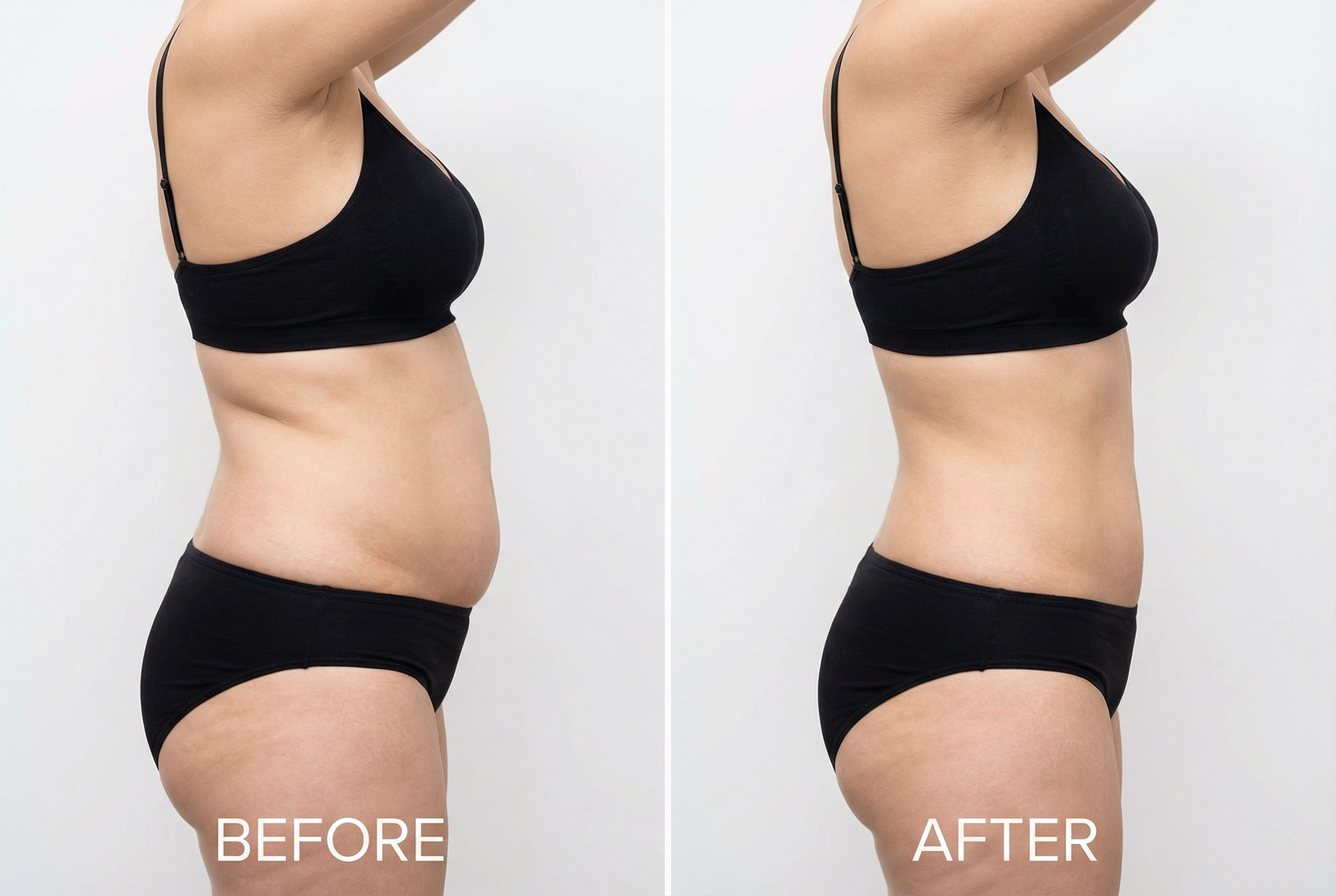 Stubborn body fat treatment before and after results