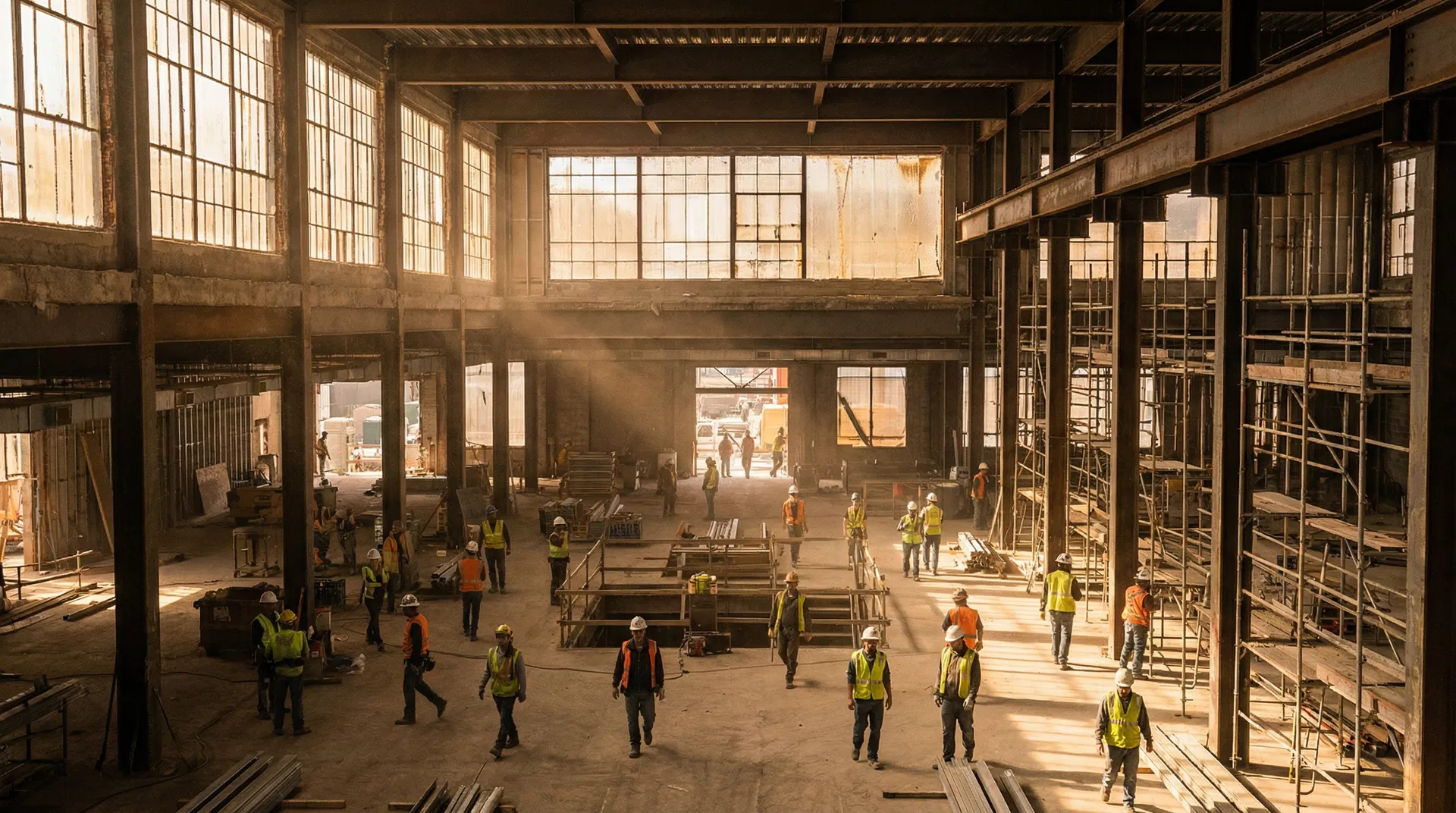 Commercial construction site