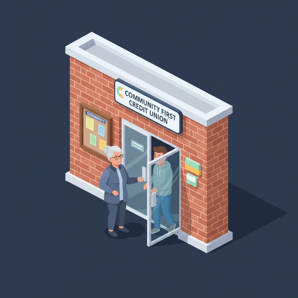 Community-Backed Banking: Beyond Big Banks for Your Finances - Banking illustration for One Percent Finance