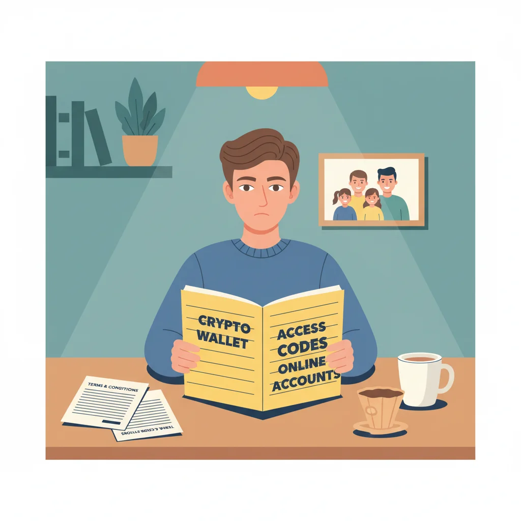 Digital Inheritance: Securing Crypto, NFTs, and Online Assets - Personal Finance illustration for One Percent Finance
