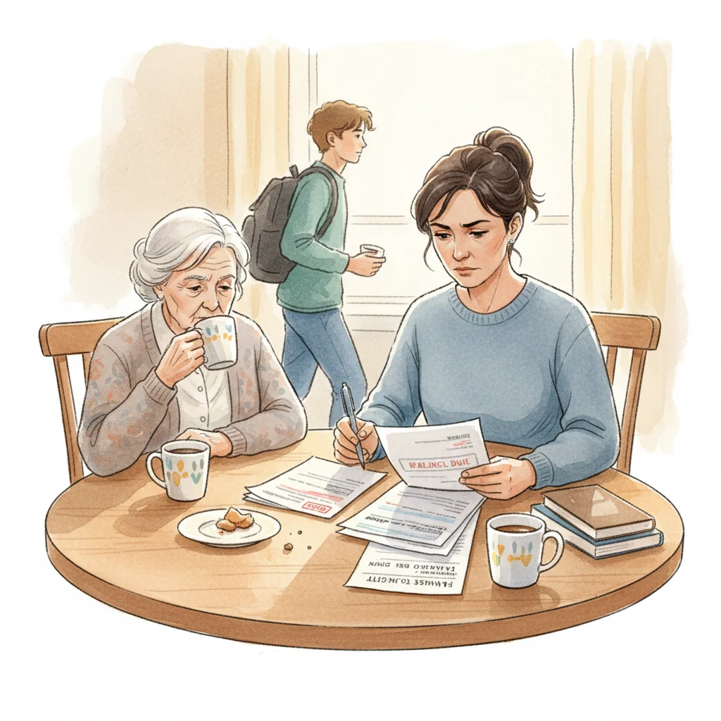 Sandwich Generation's Survival Guide: Balancing Family Needs and Retirement Dreams - Retirement illustration for One Percent Finance