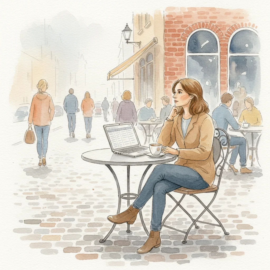 Slow FIRE: Redefining Financial Independence for a Balanced Life - Retirement illustration for One Percent Finance