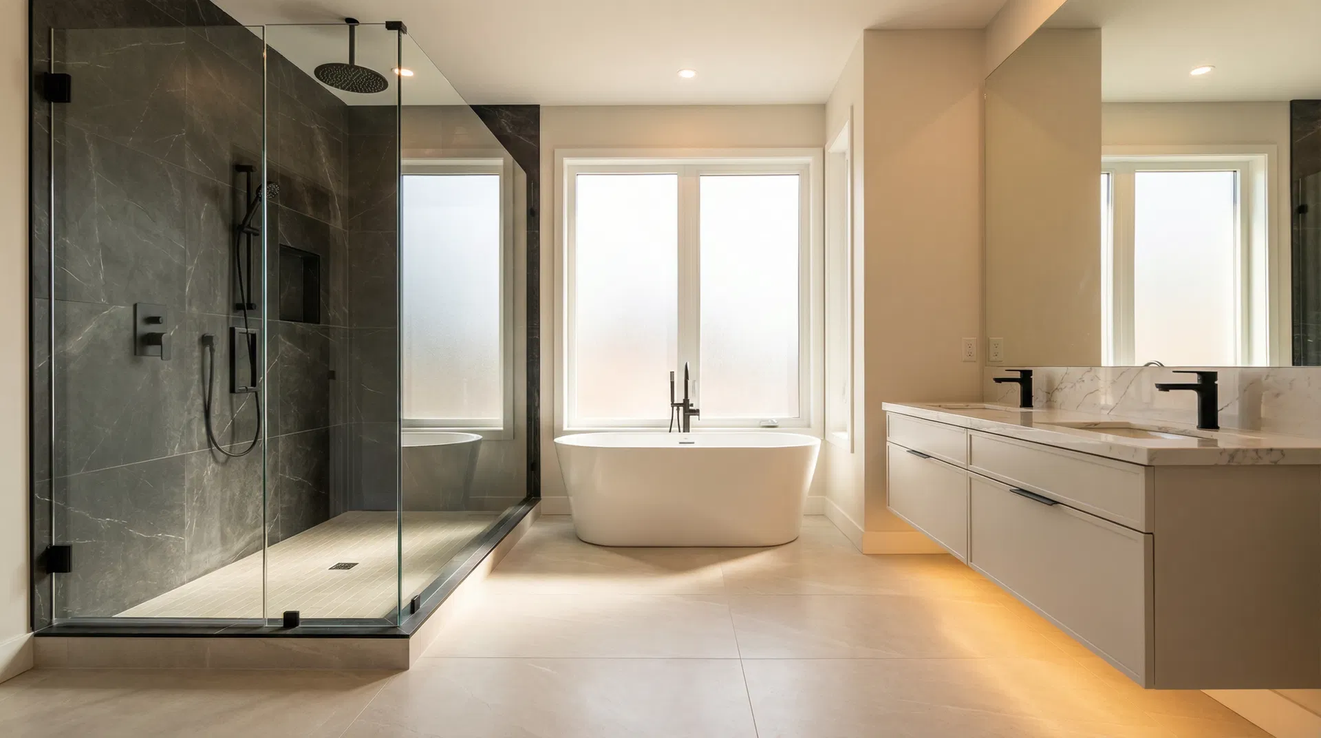 Modern luxury bathroom renovation