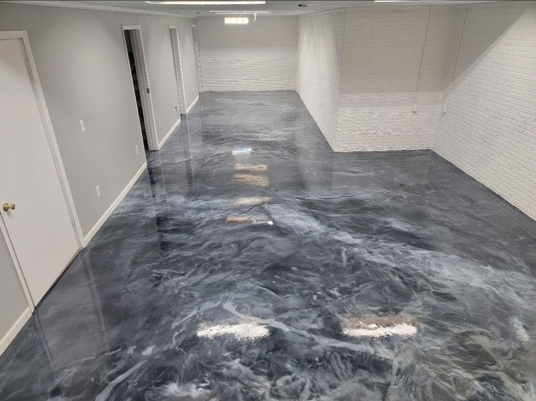 Grey Marble Metallic — Basement