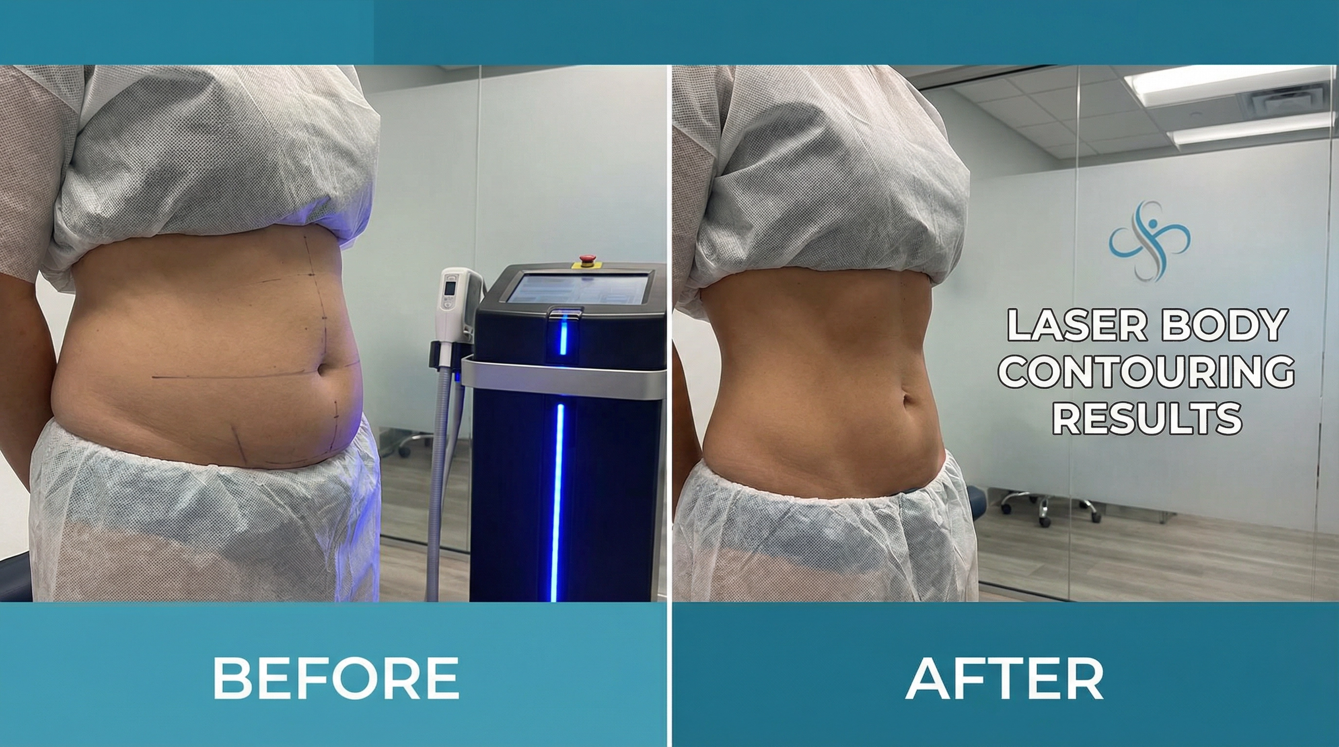 Visual representation of Fat Reduction Without Surgery: Zerona Cold Laser Results