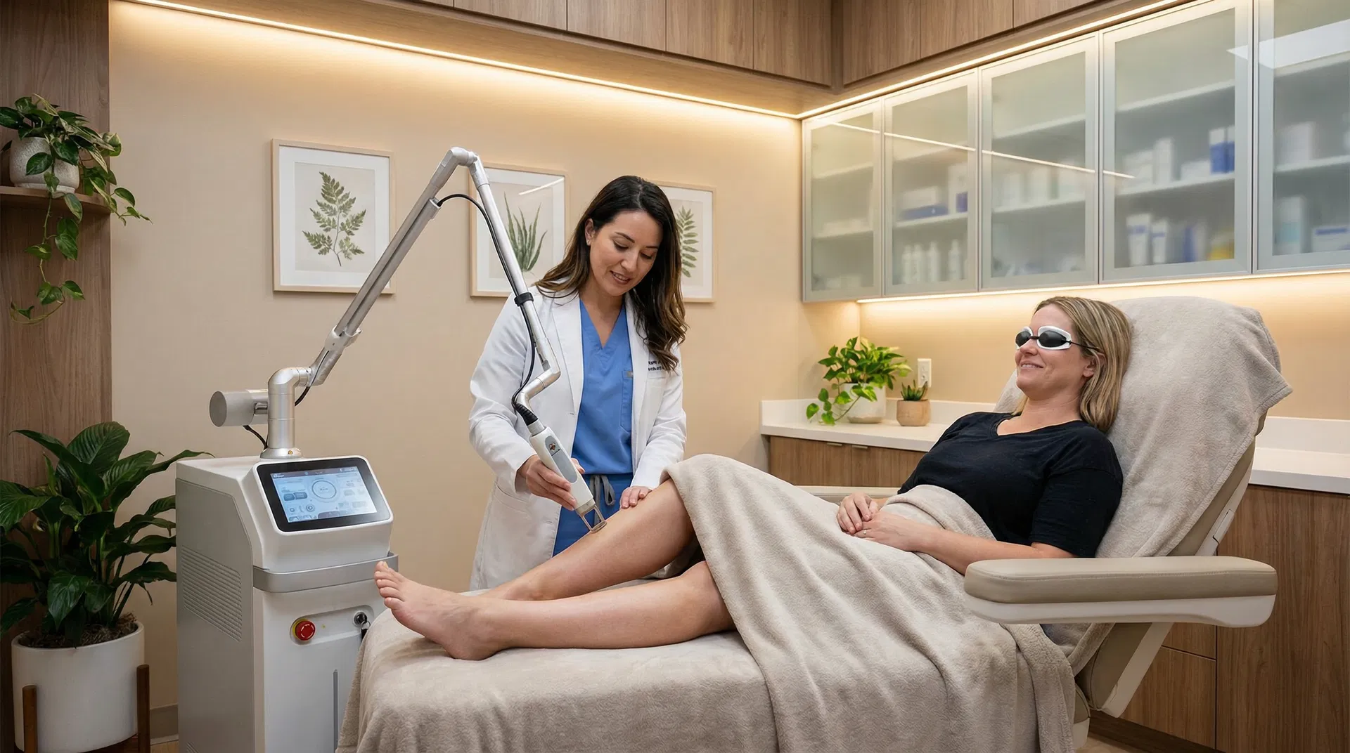 Blog post thumbnail about laser hair removal treatment sessions