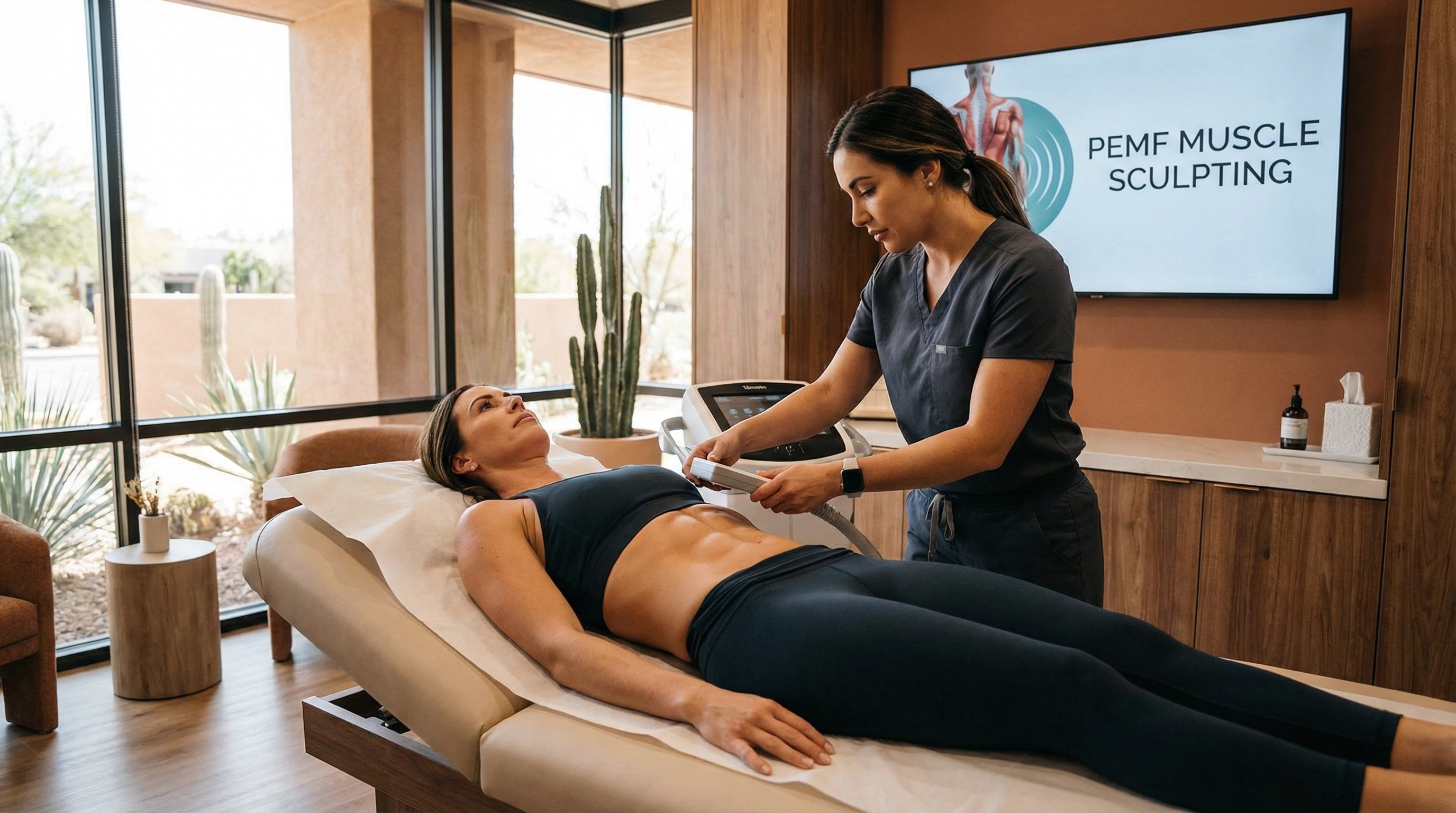 Visual representation of PEMF Muscle Sculpting: Building Muscle Without the Gym