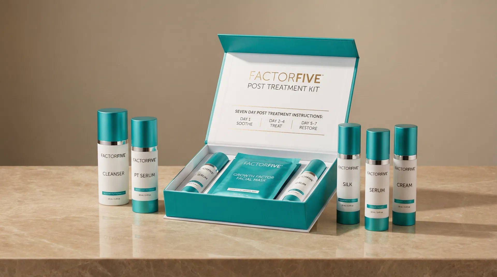 Visual representation of FactorFive Post Treatment Kit in Scottsdale: Advanced Skin Recovery After Laser Treatments