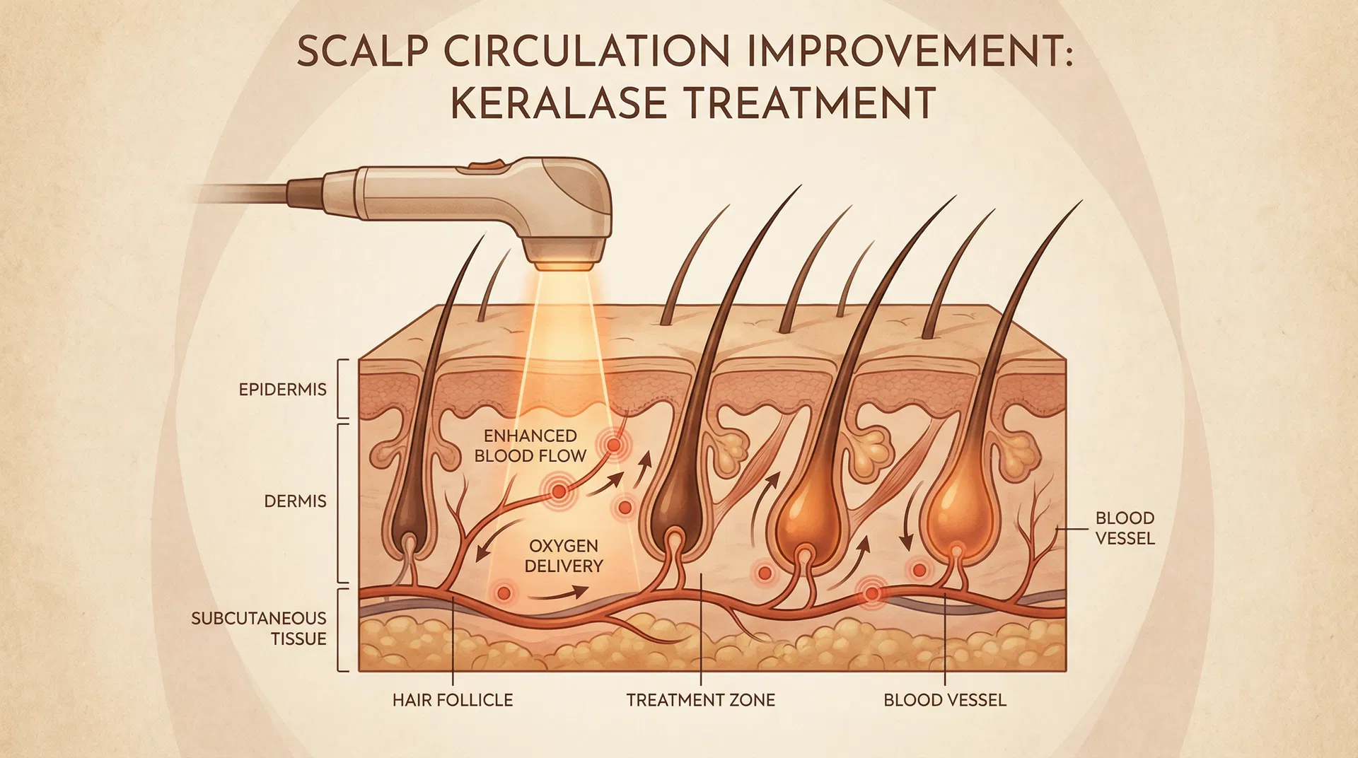 Scalp circulation improvement during KeraLase treatment