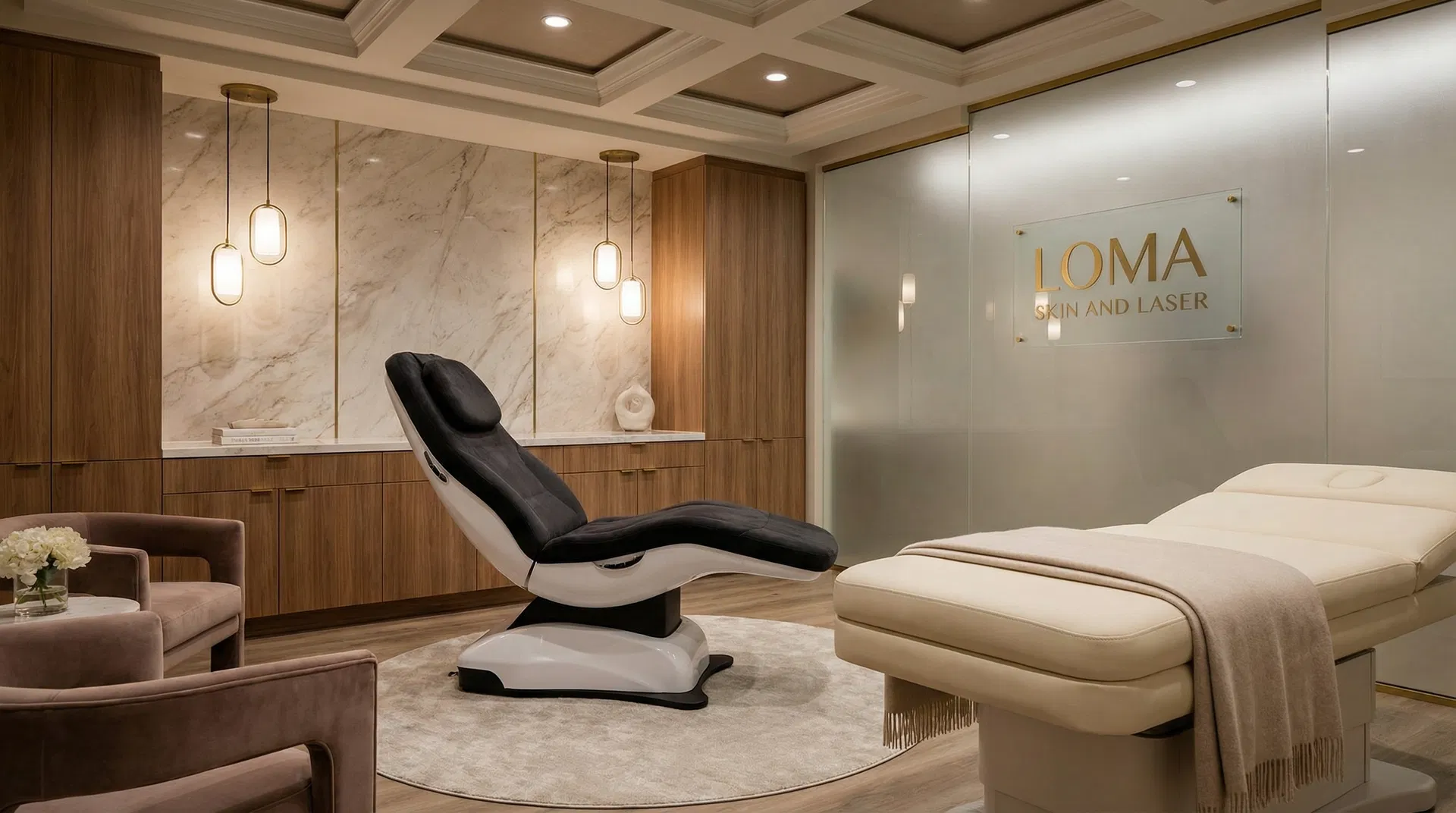 Luxury pelvic floor training treatment room at Loma Skin and Laser in Scottsdale with modern equipment