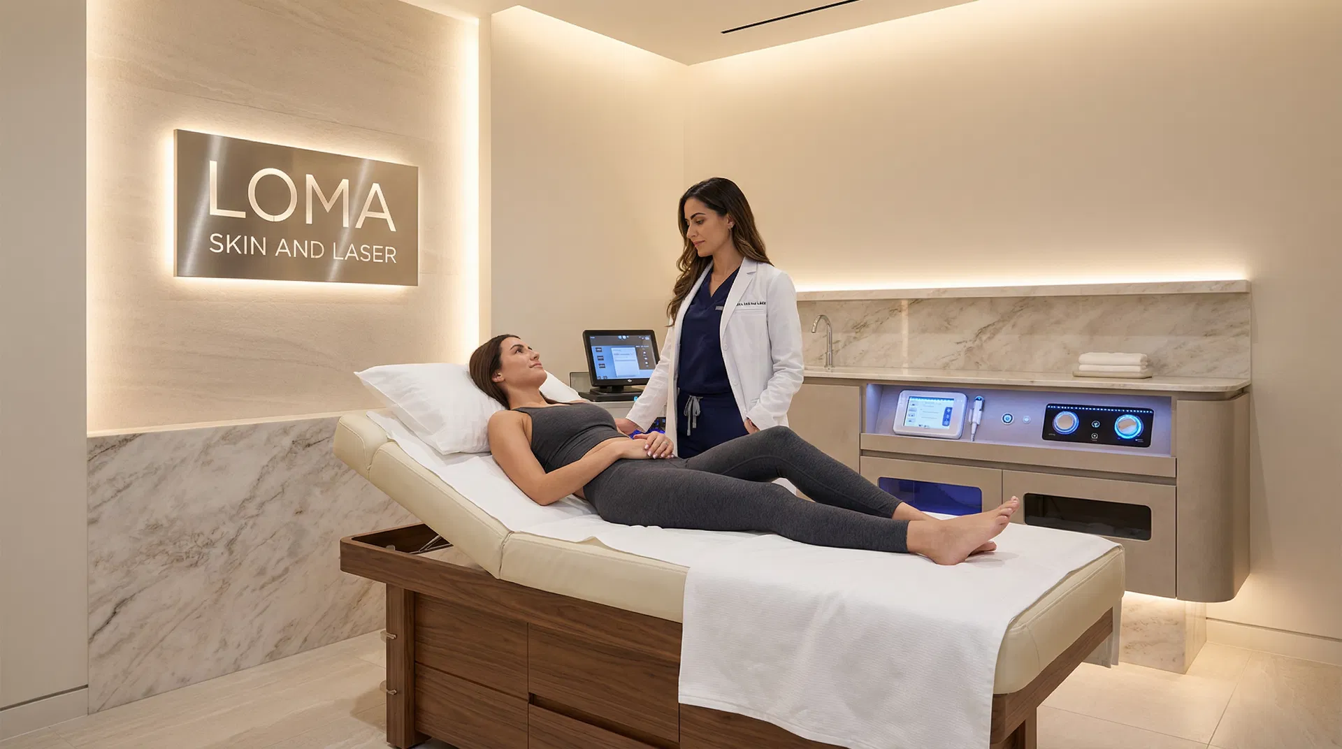 Pelvic floor training treatment room at Loma Skin and Laser