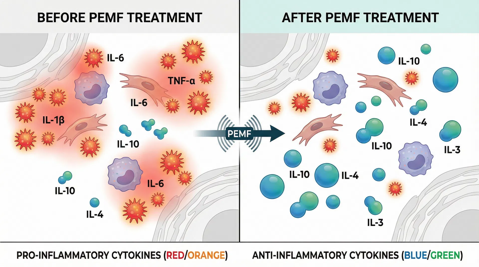 Visual representation of PEMF Muscle Stimulation: The Science Behind Cellular Regeneration and Systemic Healing