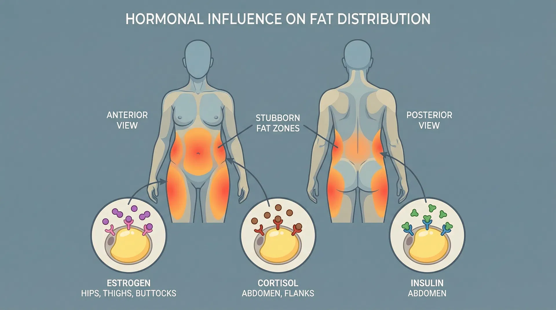 Visual representation of Why Some Fat Deposits Are Resistant to Diet and Exercise: The Biology of Stubborn Fat