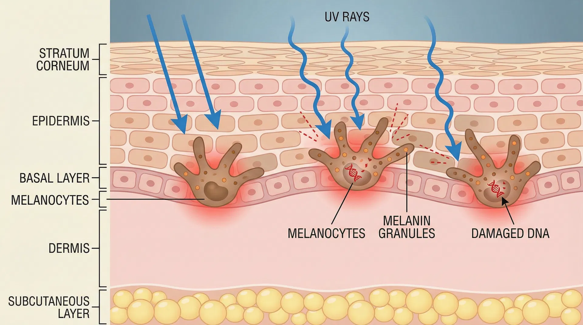 Visual representation of Why Sun Damage Appears Years Later: The Hidden Timeline of UV Damage in Arizona