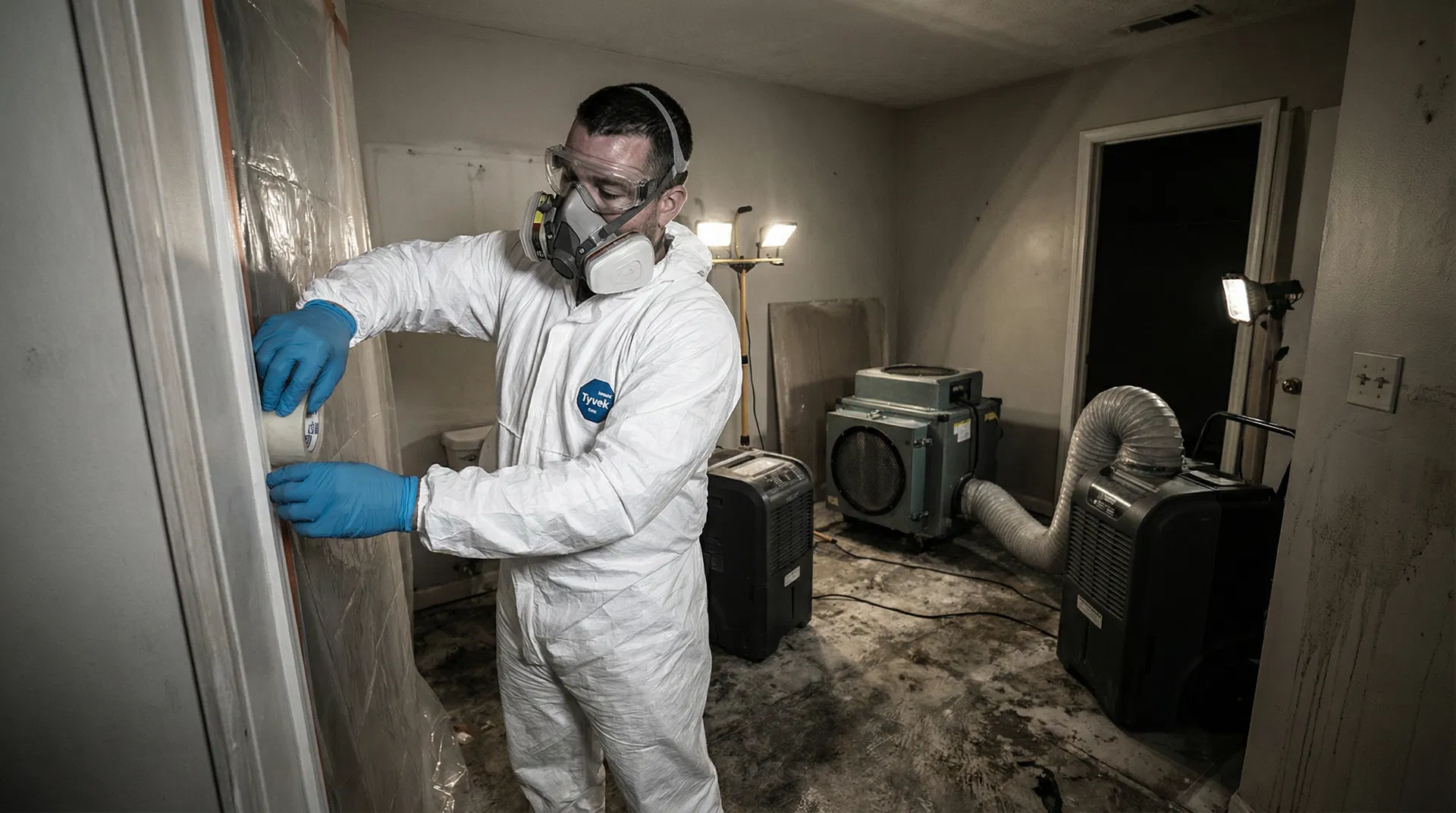Biohazard remediation technician