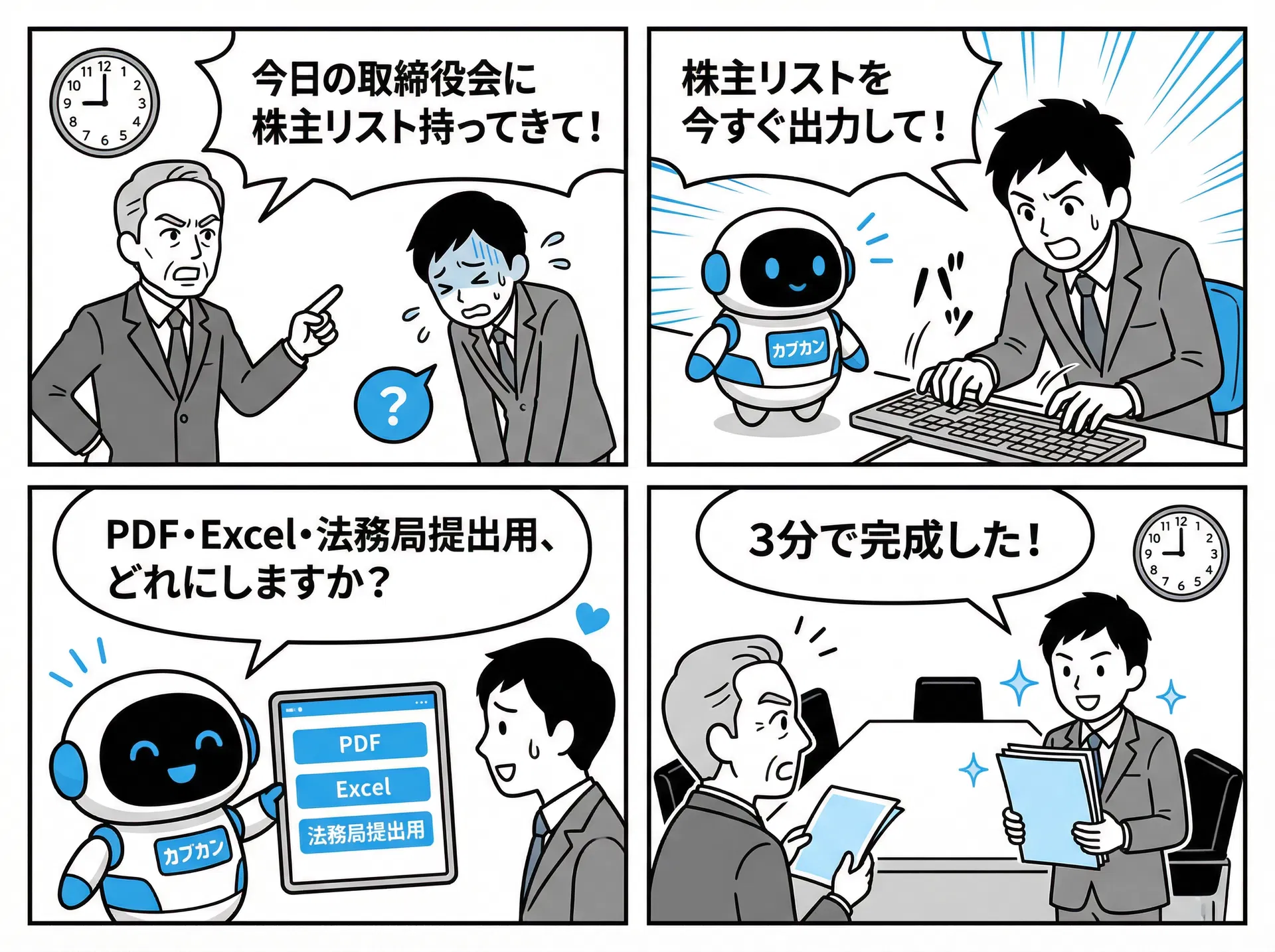 社長の急な要求に即対応