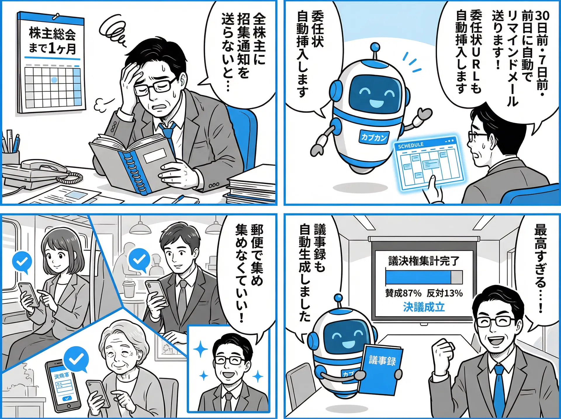 株主総会もカブカンにお任せ