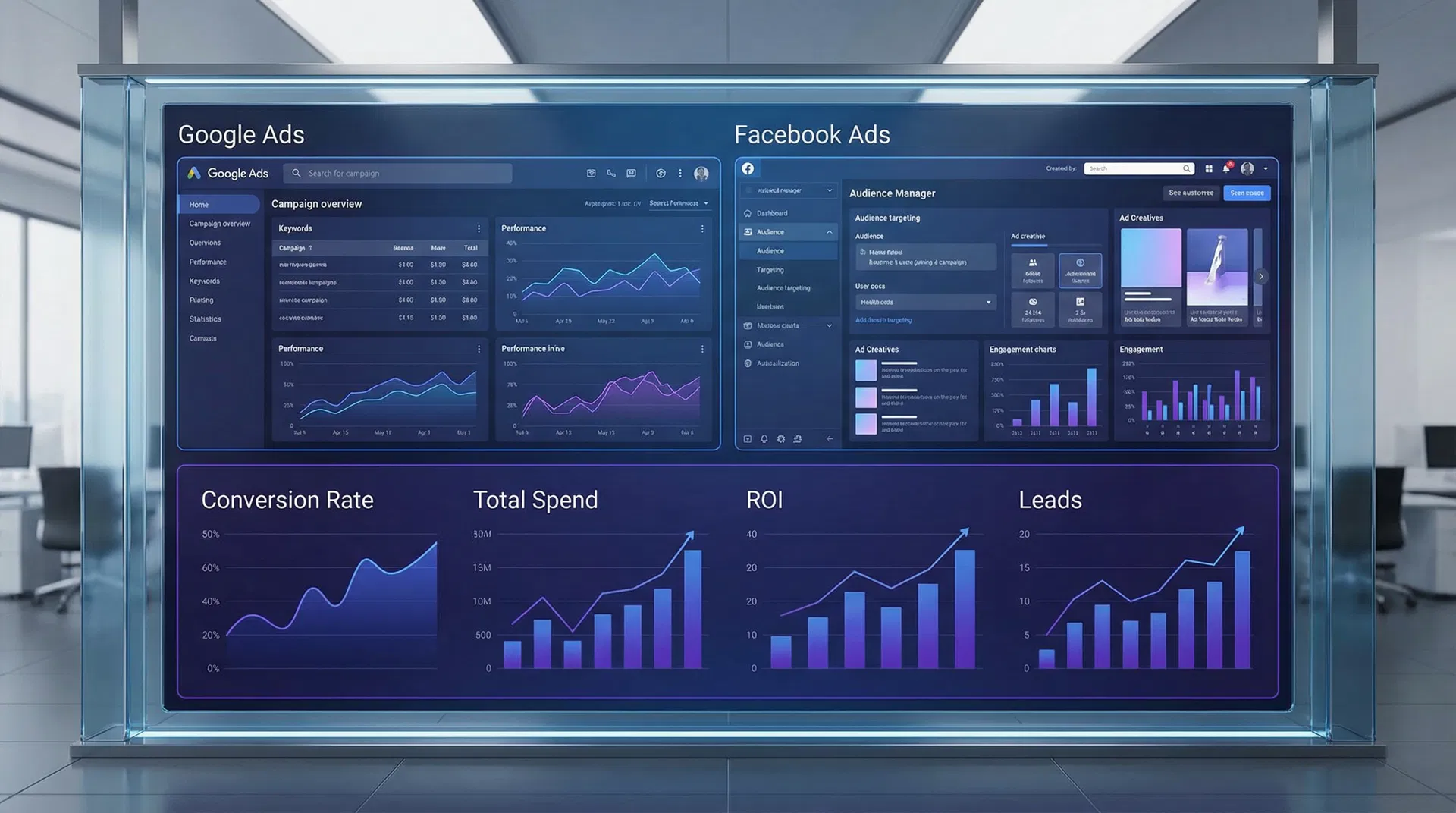 Google Ads and Facebook Ads management