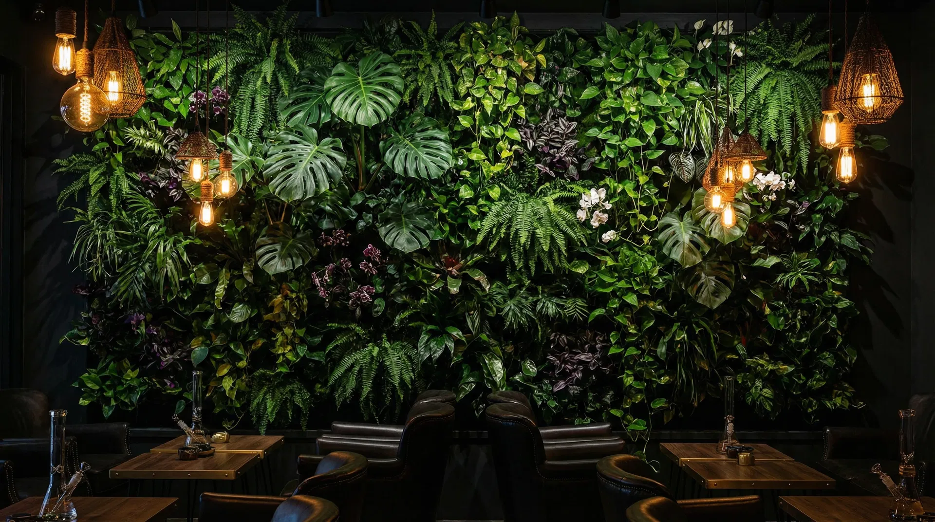 Rated R Smoke Shop Laguna Beach living green wall display