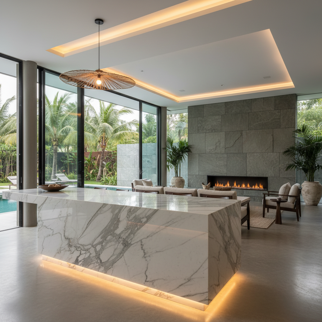 หินอ่อนลายสวยยอดนิยมสำหรับแต่งบ้านหรูในภูเก็ต