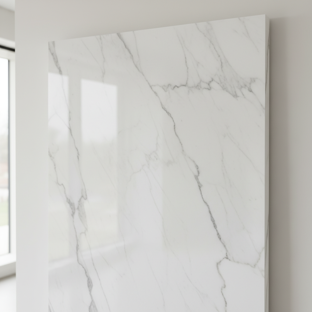 แผ่นหินอ่อนลายคาราร่าสีขาวบริสุทธิ์