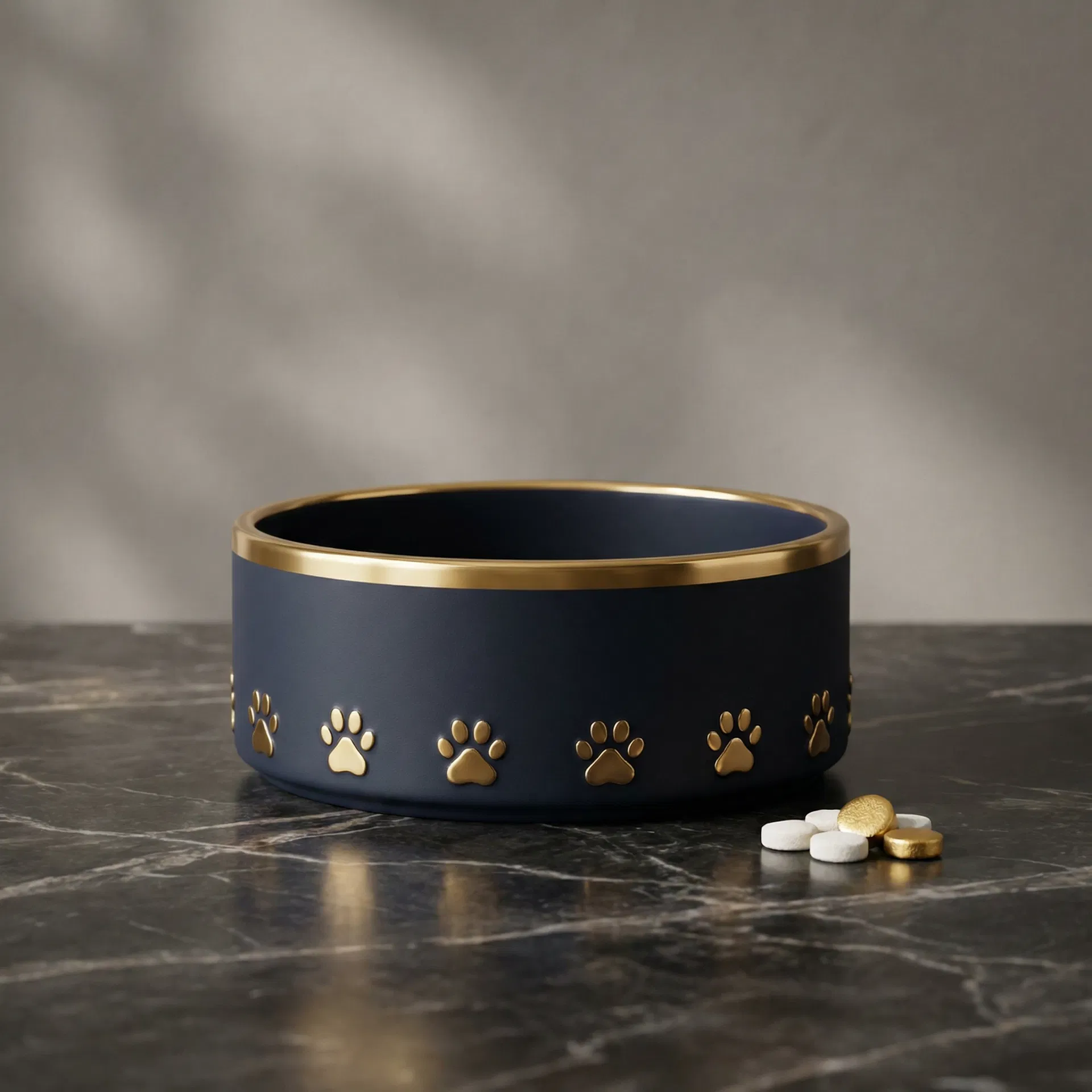 Imperial Gold-Rim Ceramic Bowl