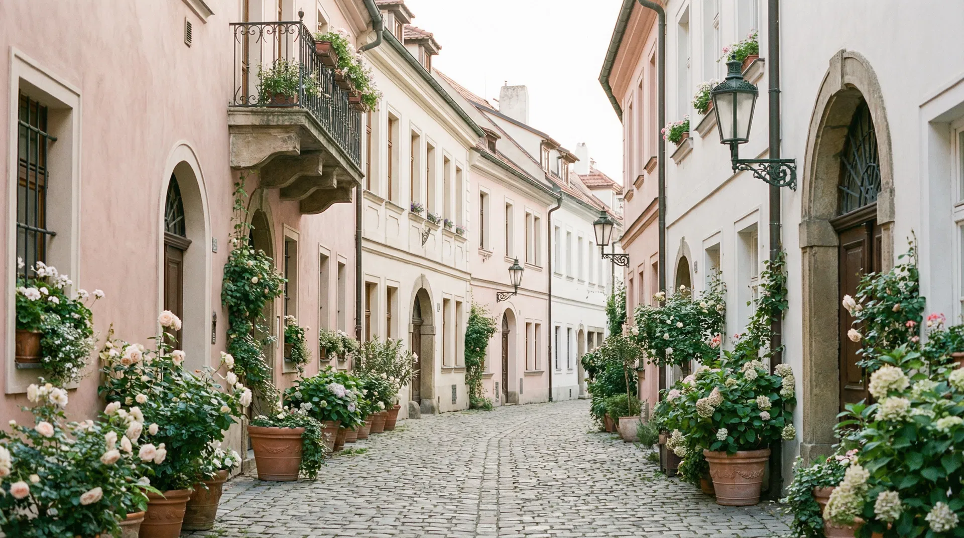 ヨーロッパ風の石畳の路地