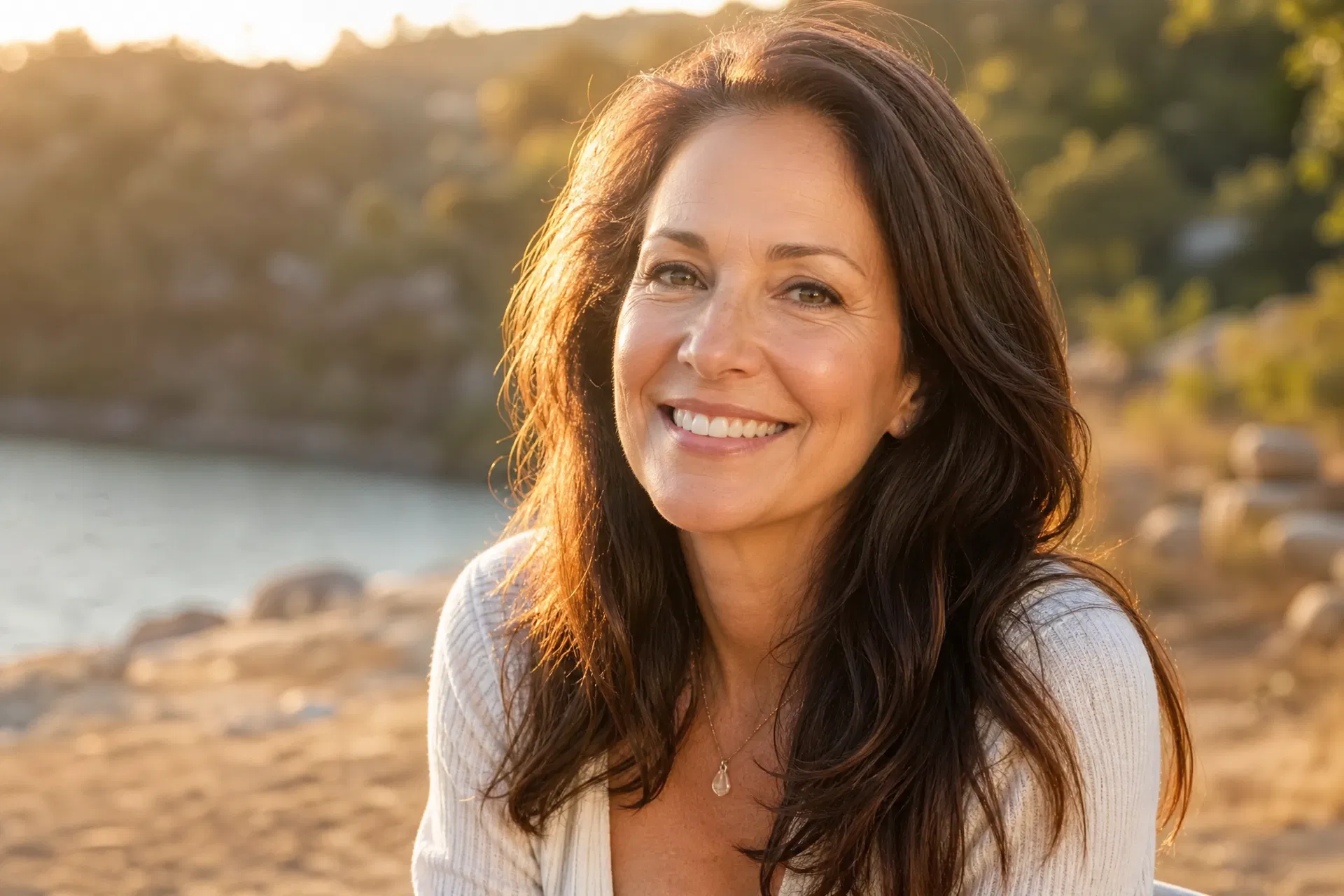 Woman with healthy hair after Second Spring