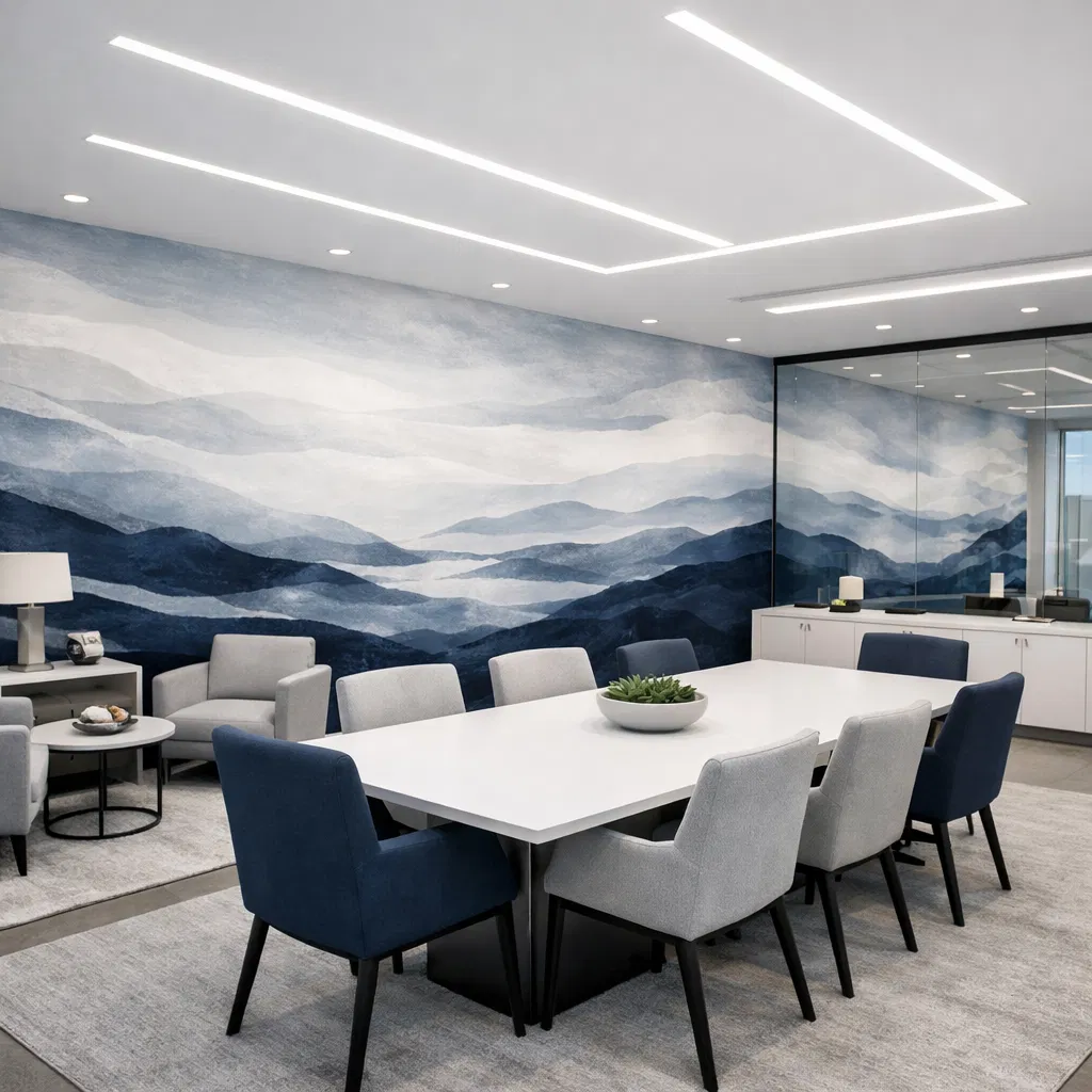 Commercial office wallpaper