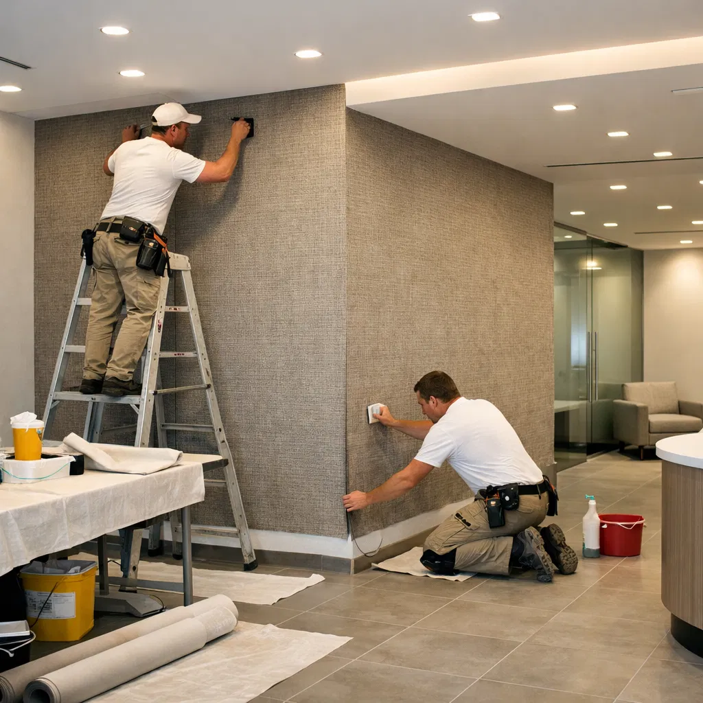 Commercial Wallpaper Hanging