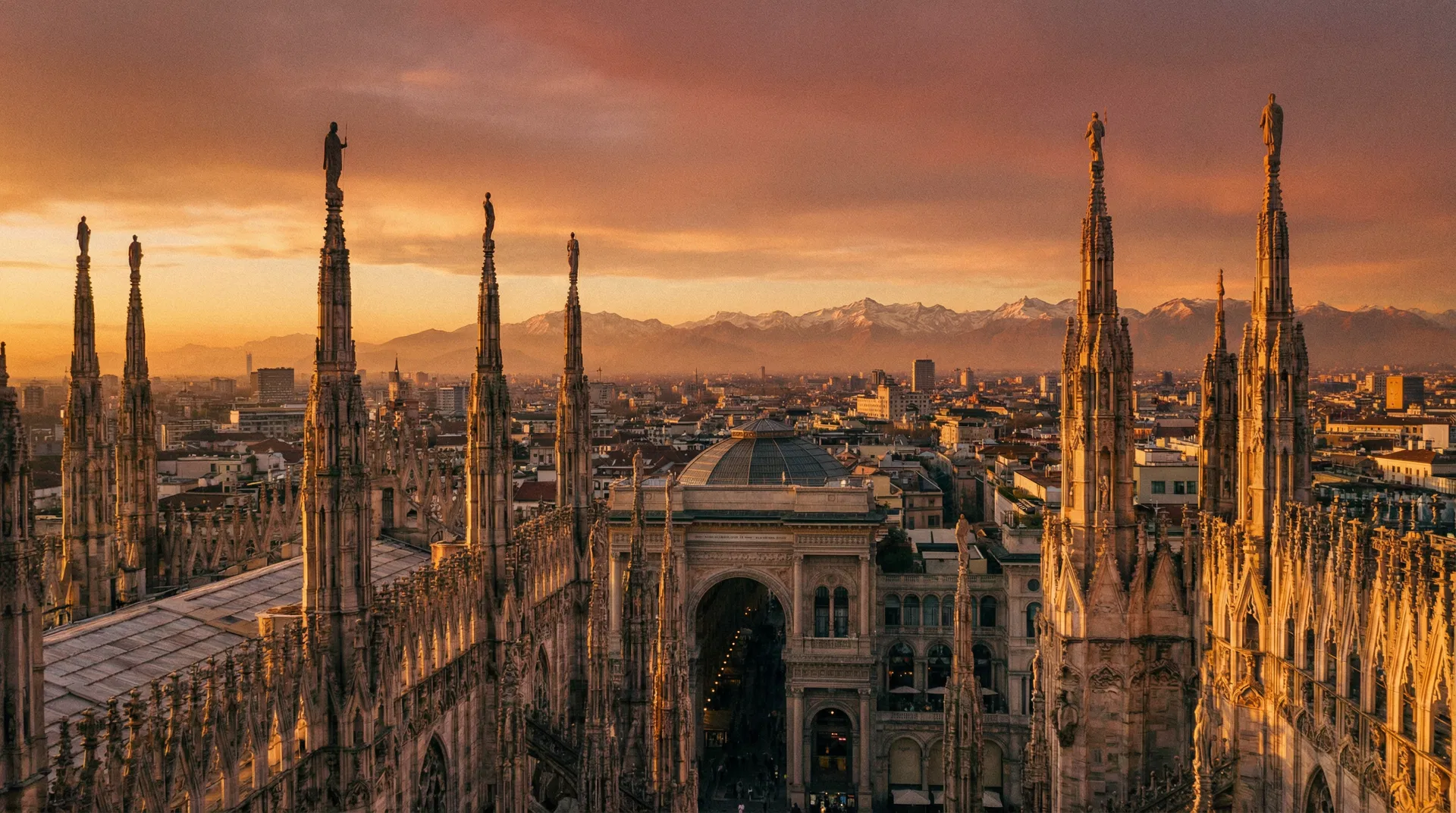 Milan Duomo at sunset