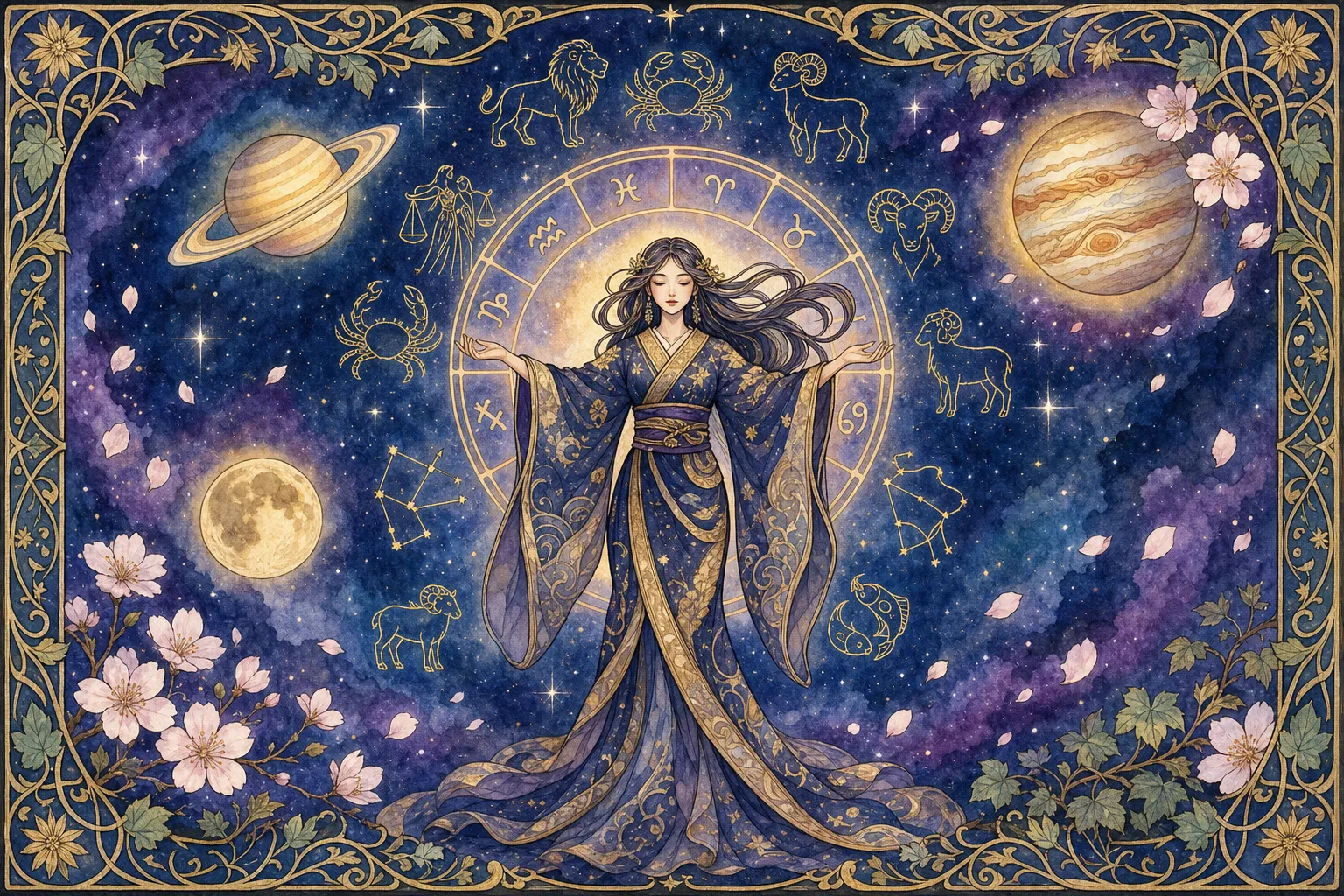 ホロスコープ無料診断｜生年月日から出生図を作成して太陽星座・月星座・アセンダントを確認