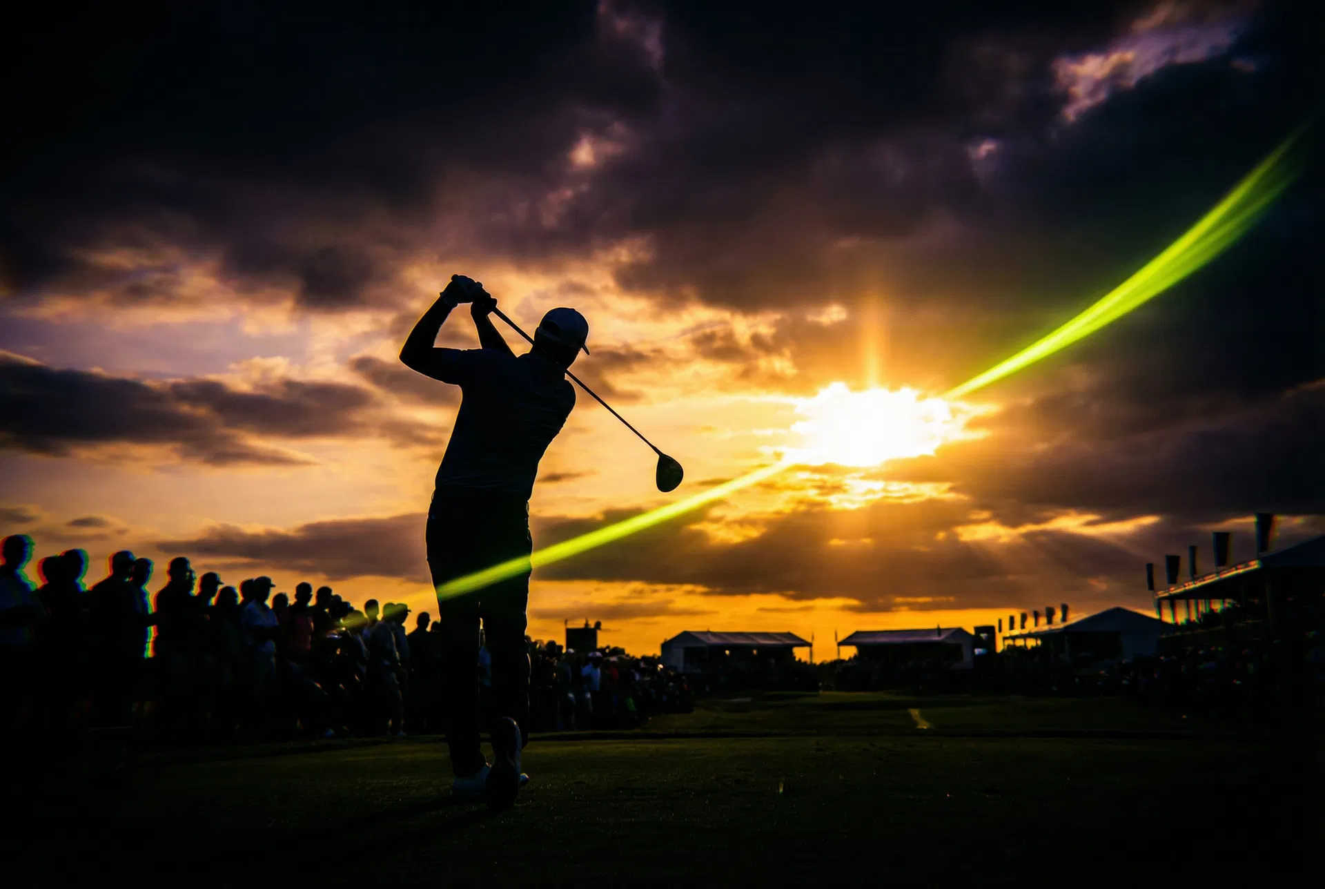 Championship golf action