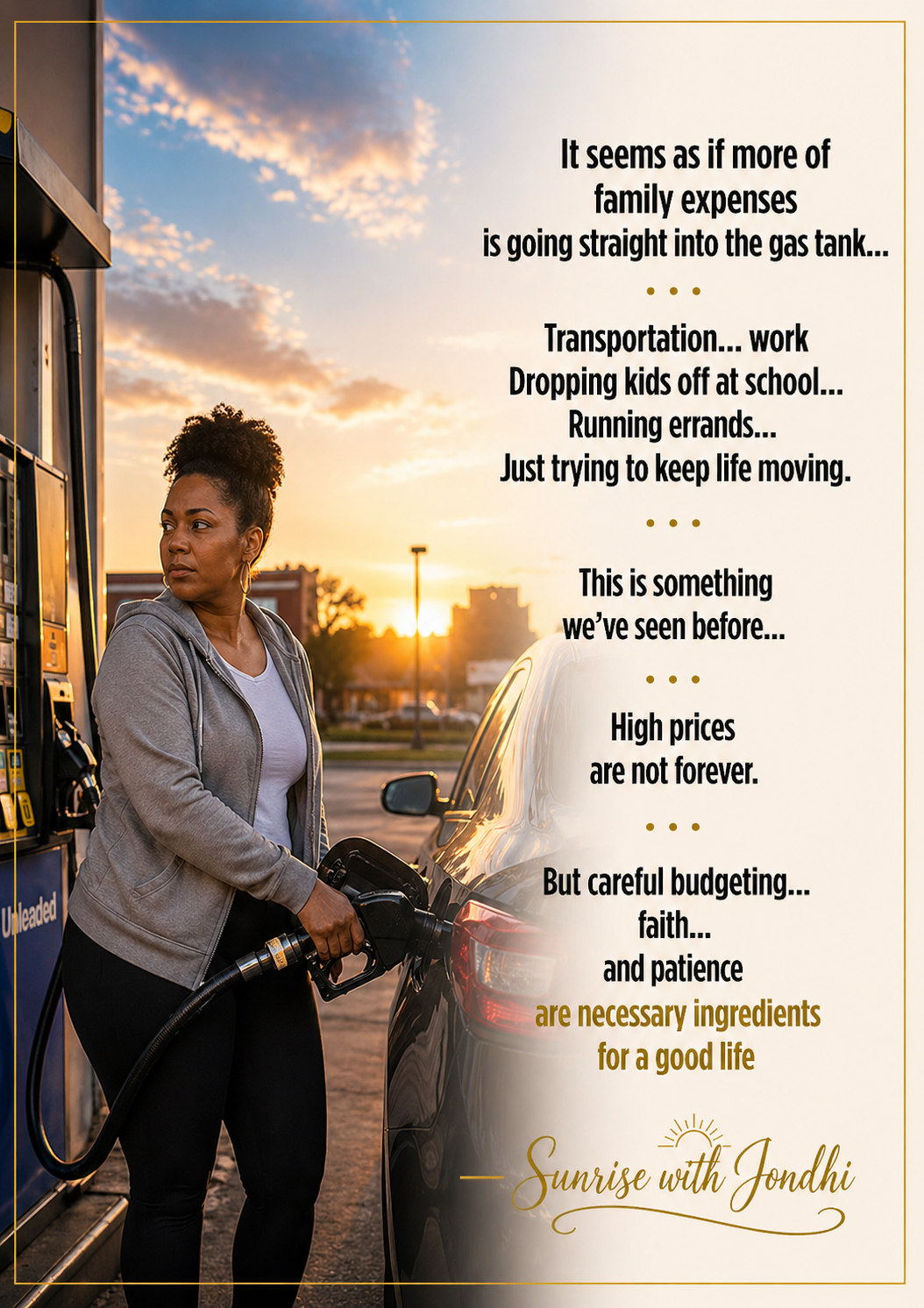 budgeting….. faith…… patience
