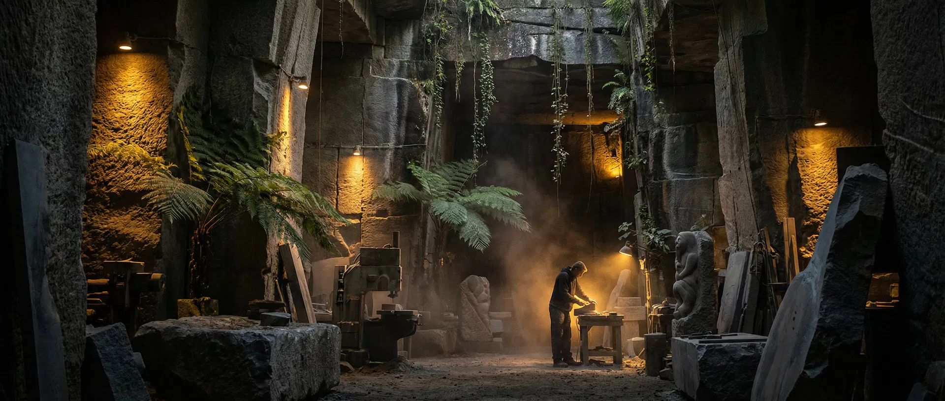 Stone quarry workshop