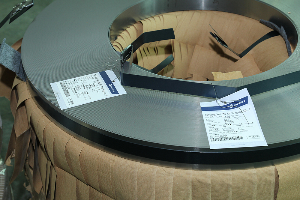 Waelzholz steel coil with traceability label